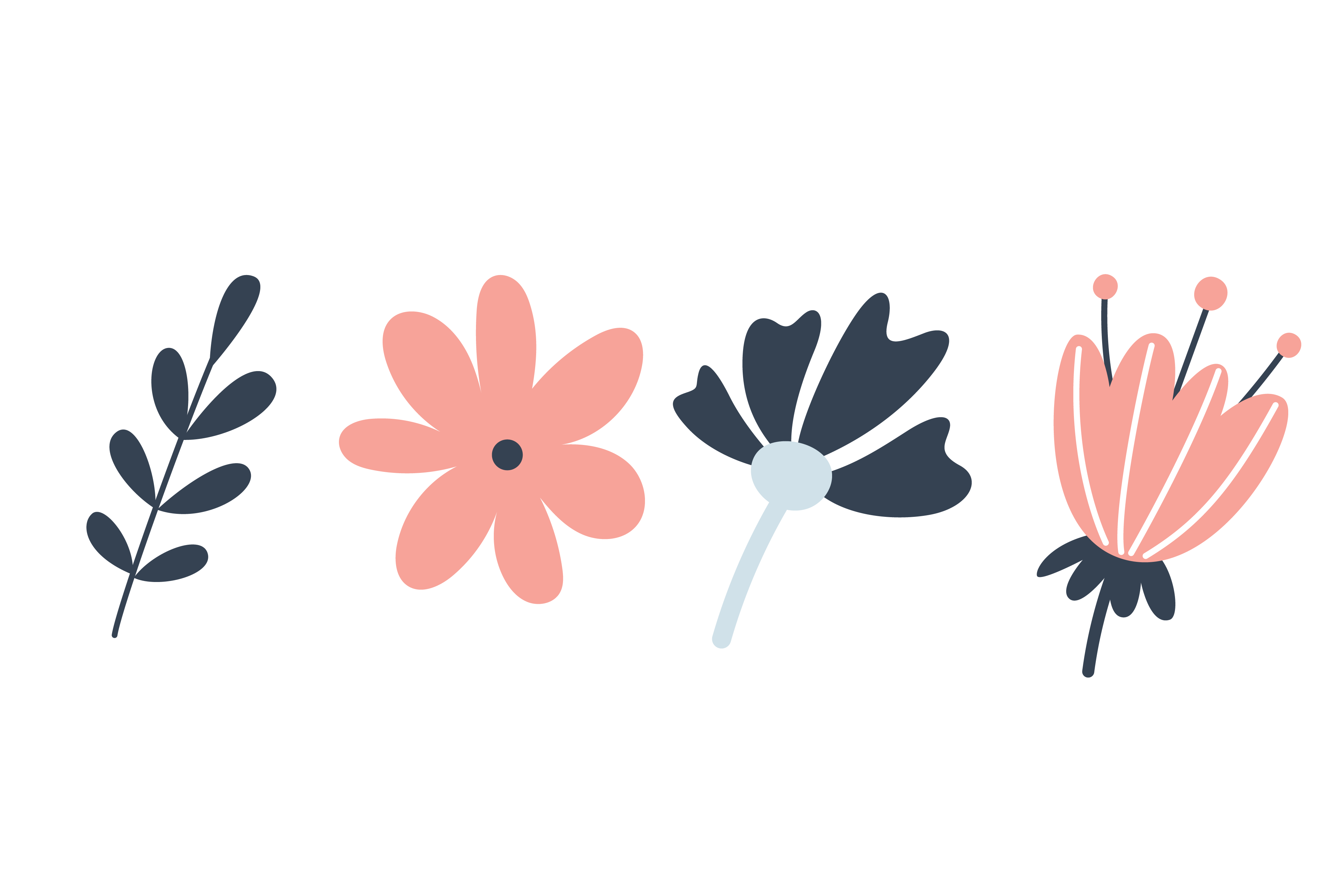 Set Boho Flower Graphic Design Vector Graphic by maodesignku · Creative ...