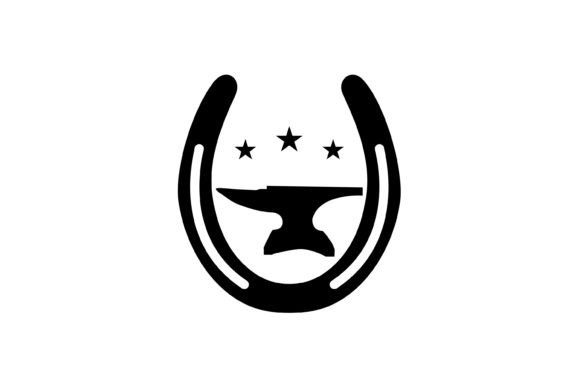 Farrier Equestrian Logo Horseshoe