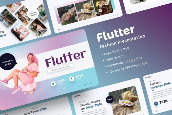 Preview of Flutter Fashion Presentation fashion presentation template