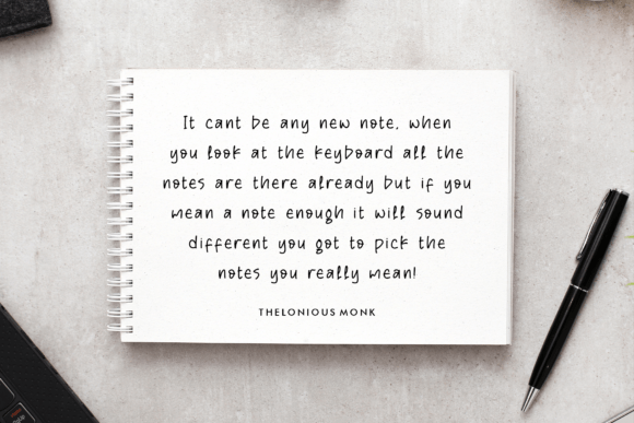 Grainful Notes Font PNG with transparent background - Preview 2
