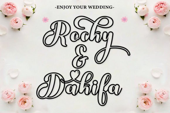 Kayla Outline Font PNG with transparent background - Preview 3
