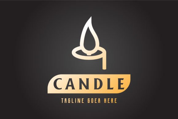 Luxury Candle for Spa Wellness Yoga Logo