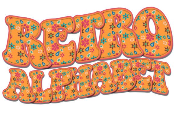 Orange Retro 70s Alphabet Design Letters