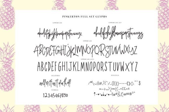 Pinkerton Script Font PNG with transparent background - Preview 3