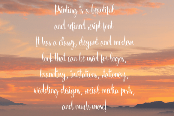 Printing Font PNG with transparent background - Preview 5