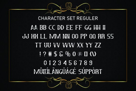 Royal Letter Font PNG with transparent background - Preview 1