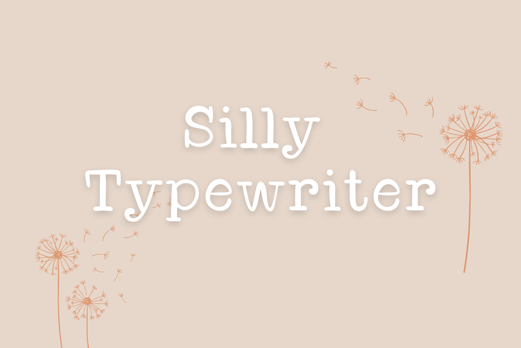 Silly Typewriter Font by Cotton White Studio preview