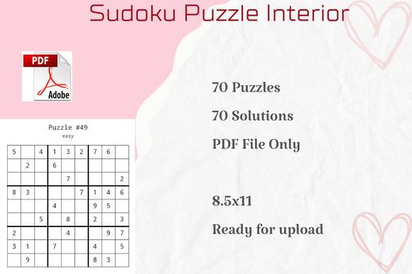 Sudoku Puzzles Interior KDP 8.5″x11″ Graphic by Lafuma Design Studio ...