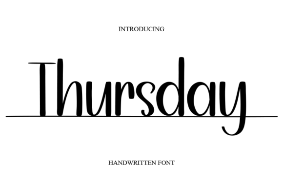 Thursday Fontes Script Fonte Por salma studio