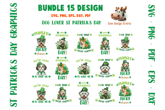 Dog Bundle Svg, St Patrick's Day Pet Svg - SVG cut file
