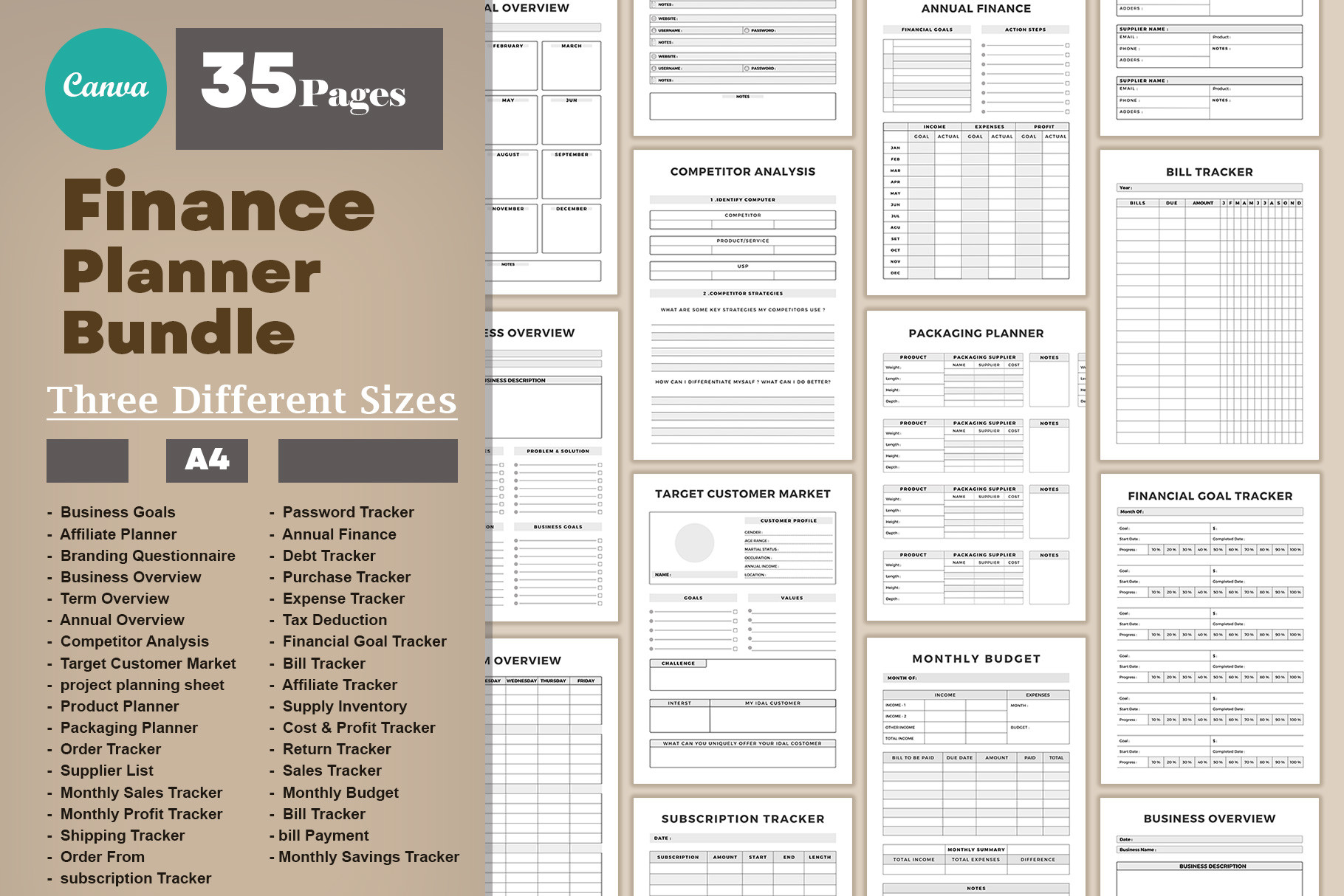 Finance Planner Bundle Graphic by Designbystore · Creative Fabrica
