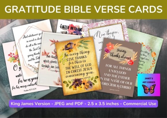 Gratitude Bible Verse Cards