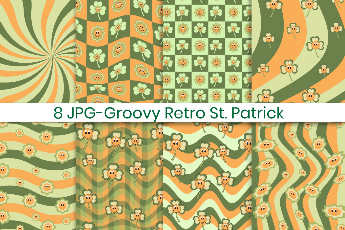 Groovy Retro St.Patrict Day Graphic by Nam Tiwa · Creative Fabrica