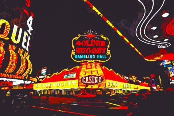 Lake Charles Oil Paint Graphic