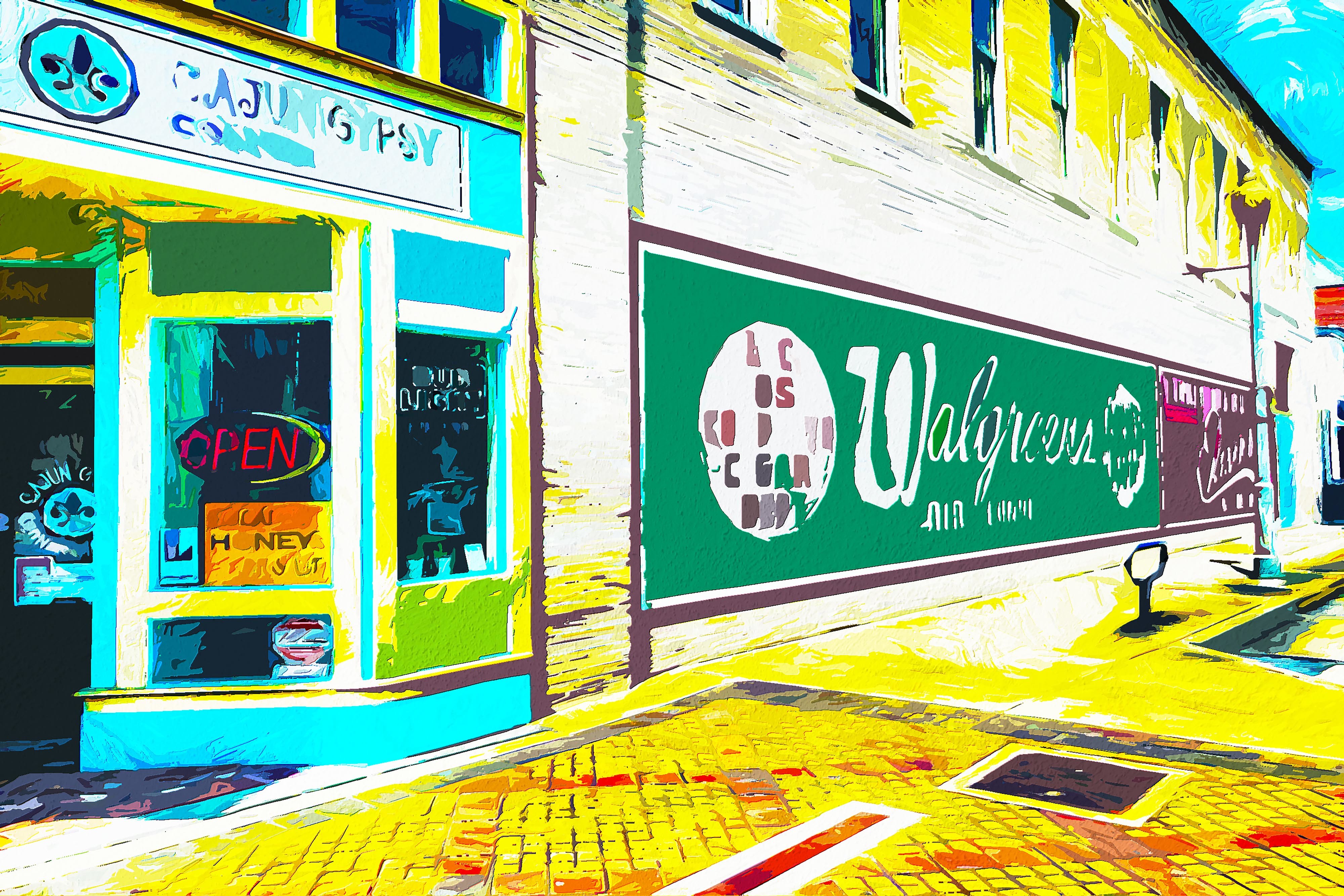 Lake Charles Oil Paint Graphic