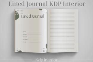 Lined Journal KDP Interior Graphic by Jane Minner · Creative Fabrica