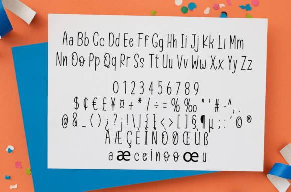Note Pencil Font PNG with transparent background - Preview 4