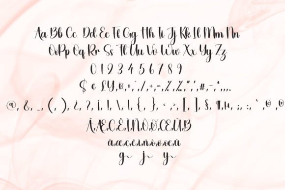 Smoky Font PNG with transparent background - Preview 4