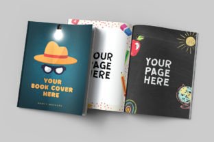 8.5 X 11 Open and Closed Book Mockup Graphic by Rami's design ...