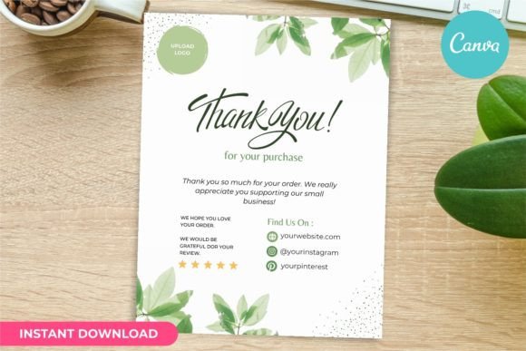 Thank You Card Business Template Canva