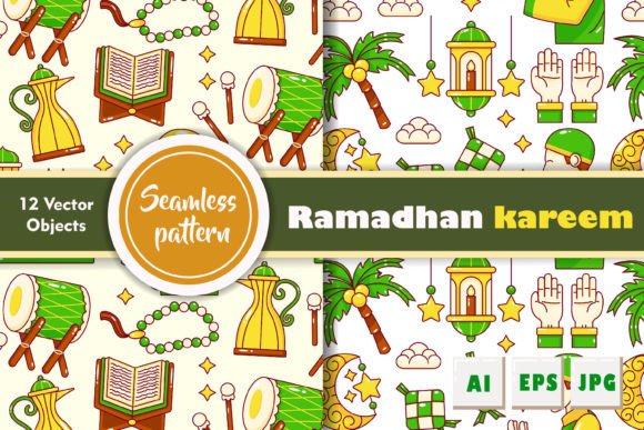 Ramadhan Kareem Seamless Pattern Grafik Papier-Muster Von Kevyn Creative
