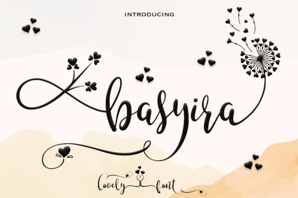 Basyira Font PNG with transparent background - Preview 1