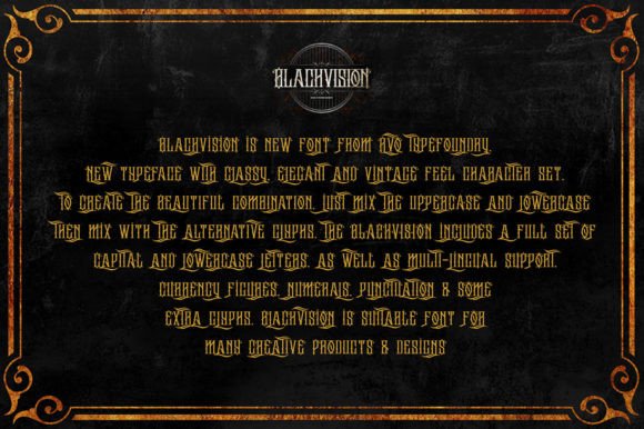 Black Vision Font - Preview 2