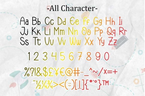 Childhood Friends Font PNG with transparent background - Preview 3
