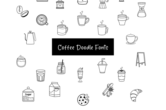 Coffee Doodle Font - Preview 1
