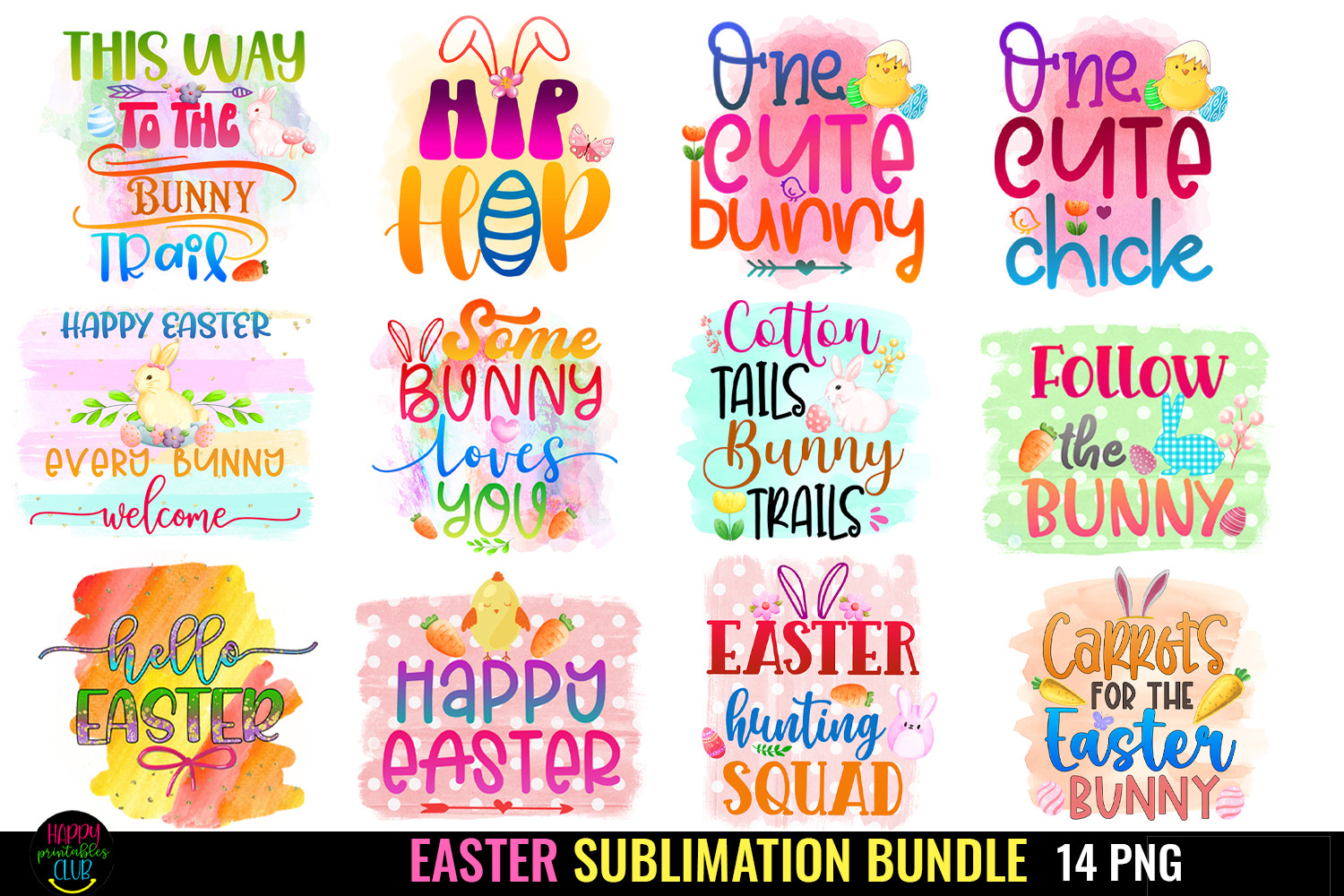 Easter Sublimation Bundle I Easter PNG Graphic by Happy Printables Club ...