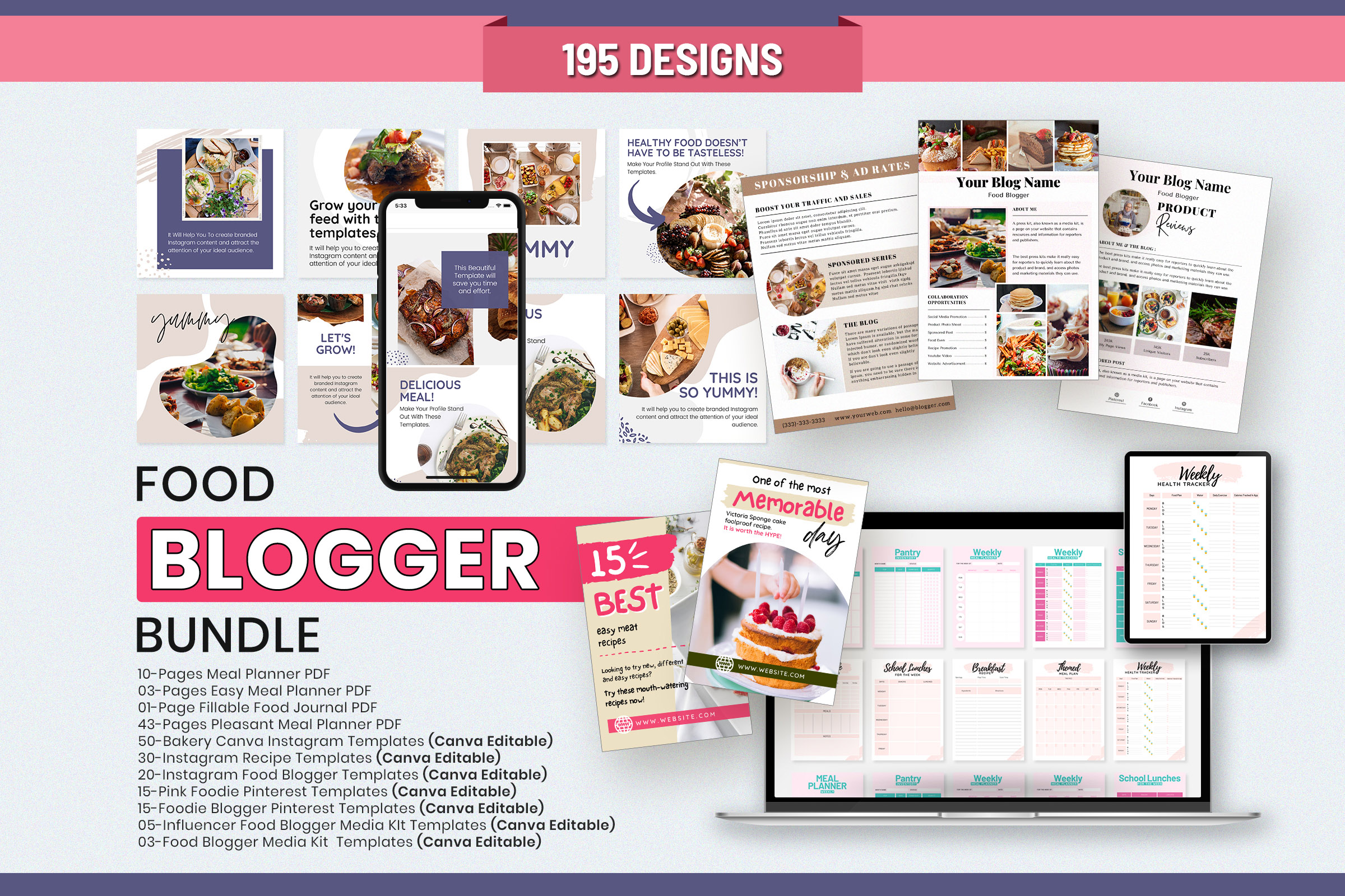 Food Blogger Bundle Graphic by SnapyBiz · Creative Fabrica