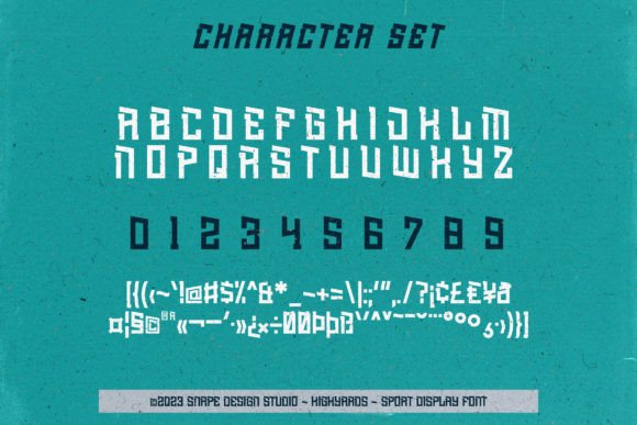 Highyards Font PNG with transparent background - Preview 1