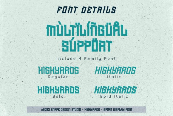 Highyards Font PNG with transparent background - Preview 2