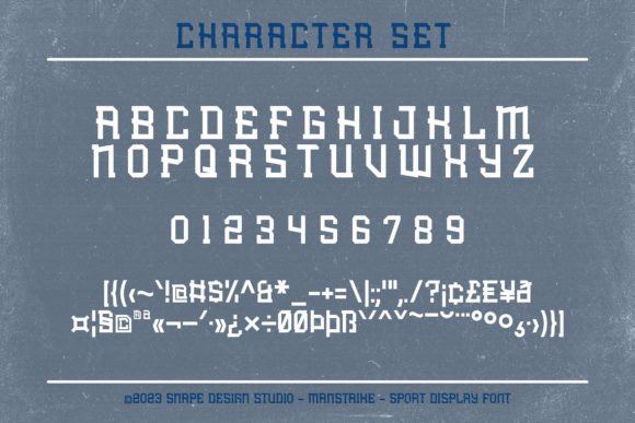 Manstrike Font font preview - 1
