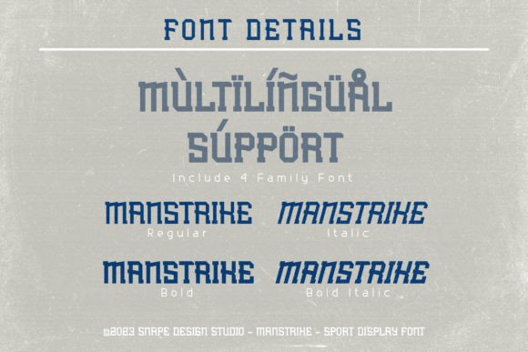 Manstrike Font font preview - 2