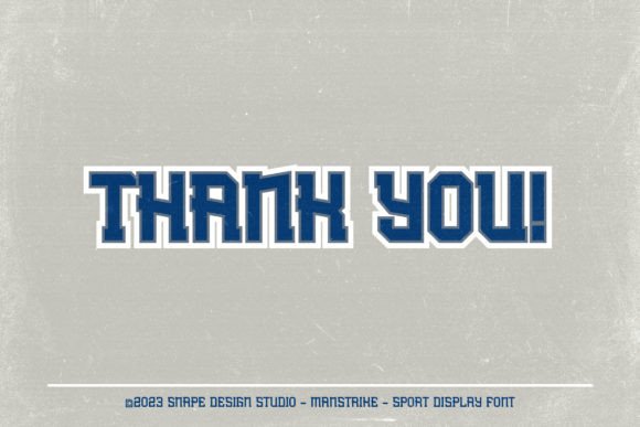 Manstrike Font font preview - 4