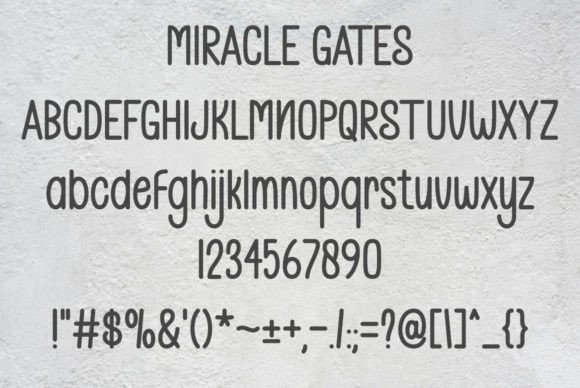 Miracle Gates Font font preview - 5