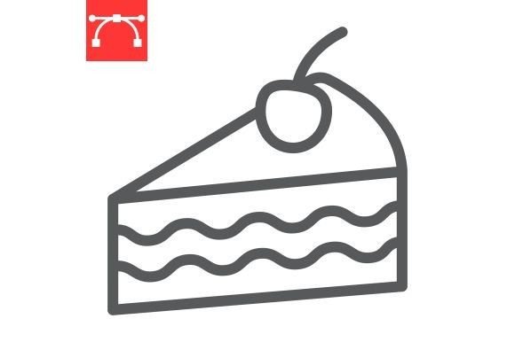 Piece of Cake Line Icon