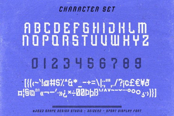 Seizerd Font PNG with transparent background - Preview 1