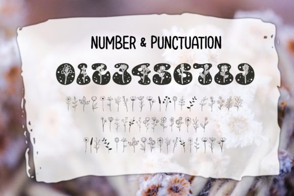 Snow Flowers Font PNG with transparent background - Preview 2