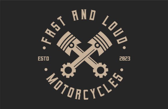 Vintage Motorcycle Repair Service Label