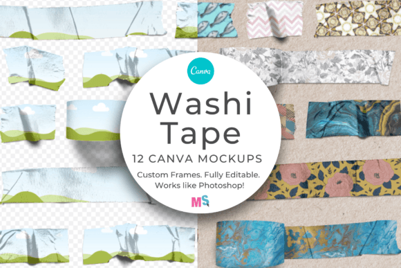 Washi Tape Mockups for Canva
