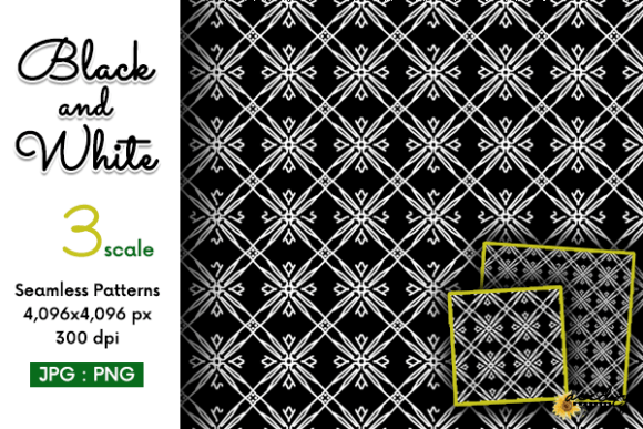 Black and White Patterns Set Illustration Modèles de Papier Par Aeedzyarts888