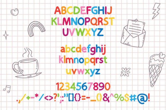 Cartoon Mood Font PNG with transparent background - Preview 1