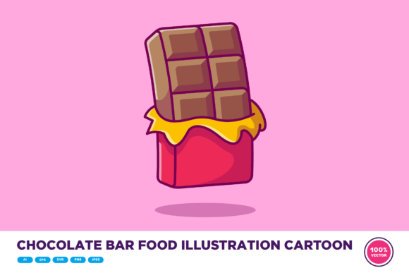 Chocolate Bar Food Illustration Cartoon