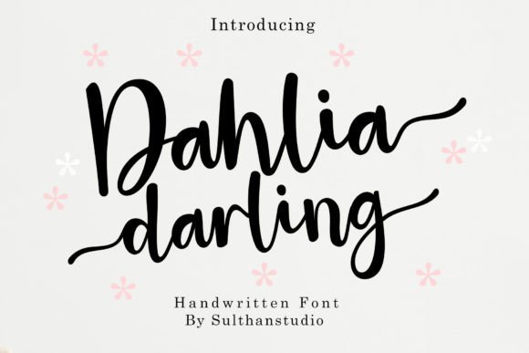 Dahlia Darling Font PNG with transparent background - Preview 1