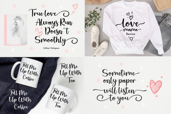 Dahlia Darling Font PNG with transparent background - Preview 5