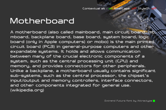 Extrend Futura Font - Preview 2