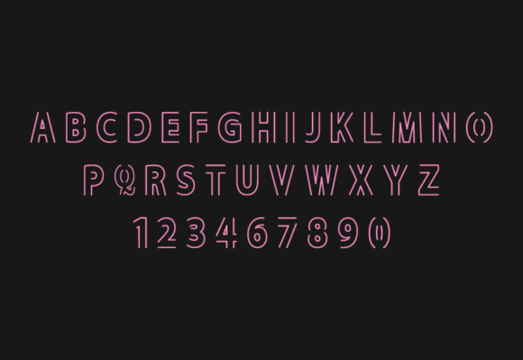 Outline Professional Font PNG with transparent background - Preview 2