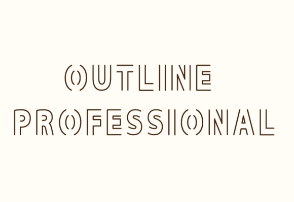 Outline Professional Font PNG with transparent background - Preview 3